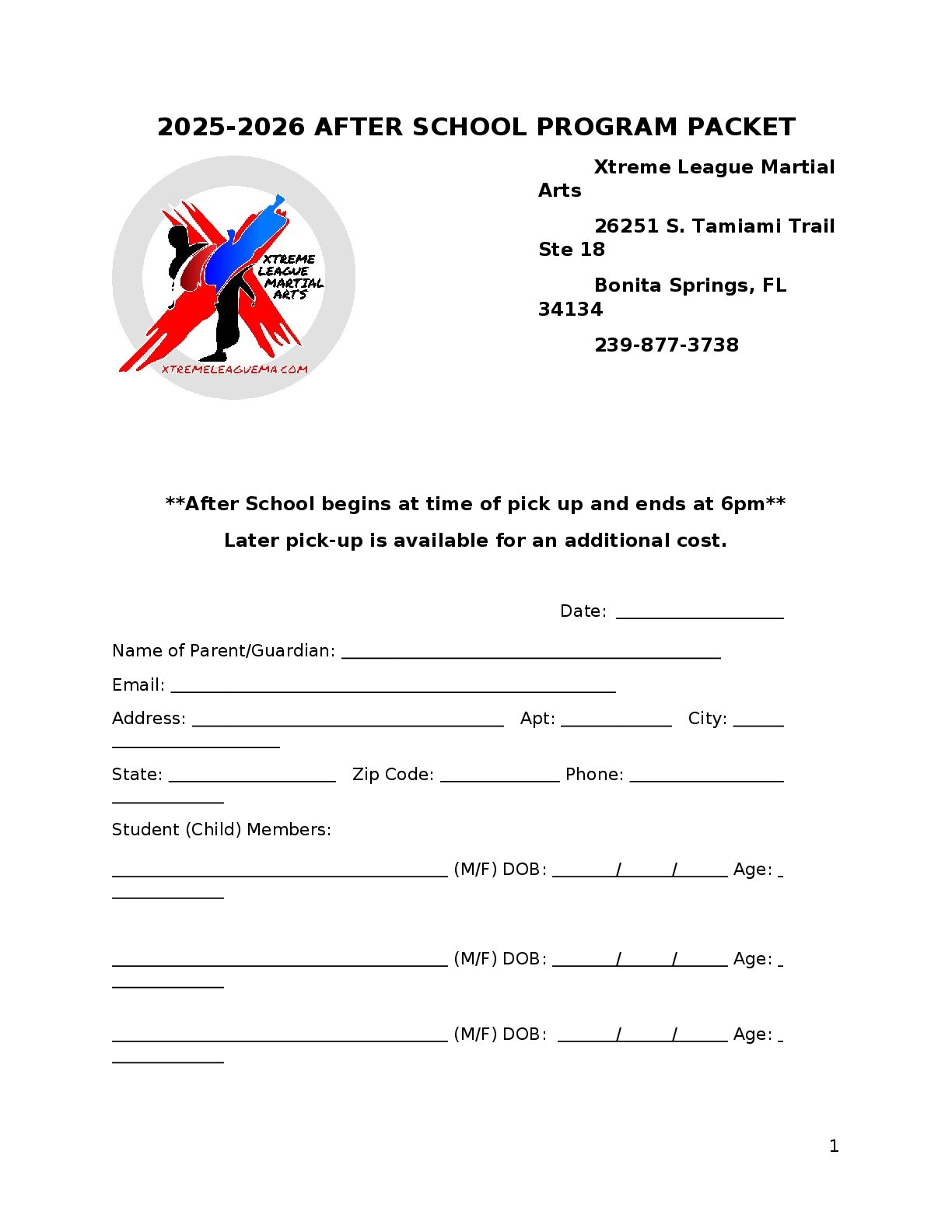 After School Registration